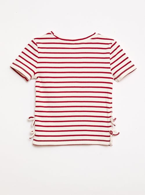 Camiseta lisa con nudos originales - Kiabi