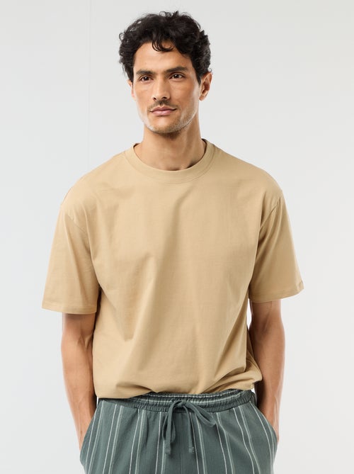Camiseta lisa confort fit / oversize - Kiabi