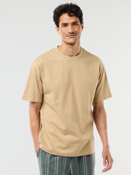 Camiseta lisa confort fit / oversize - Kiabi