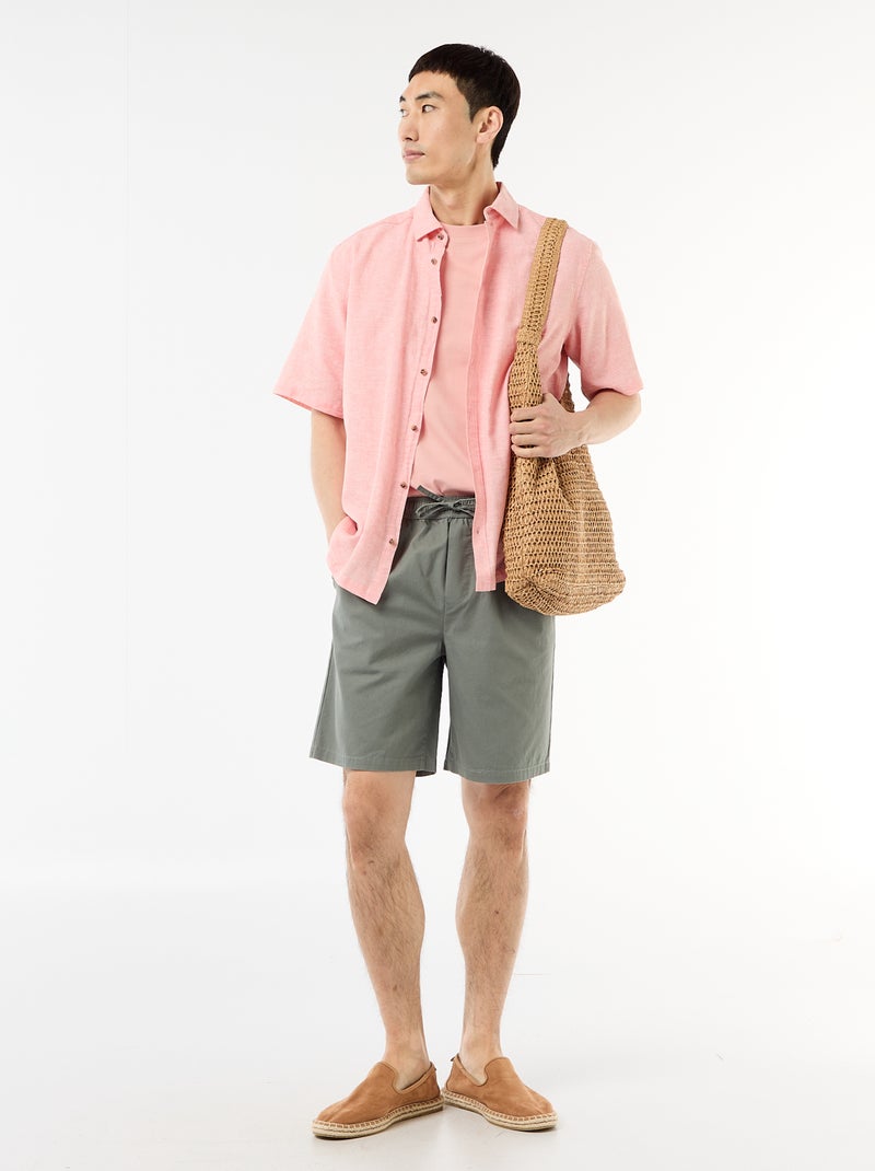 Camiseta lisa confort fit / oversize Rosa - Kiabi