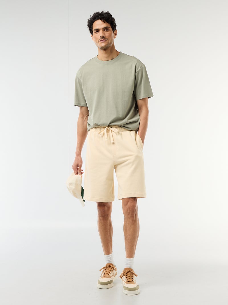 Camiseta lisa confort fit / oversize Verde - Kiabi