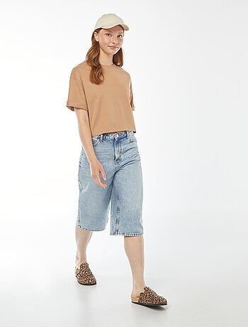 Camiseta lisa corta de manga corta