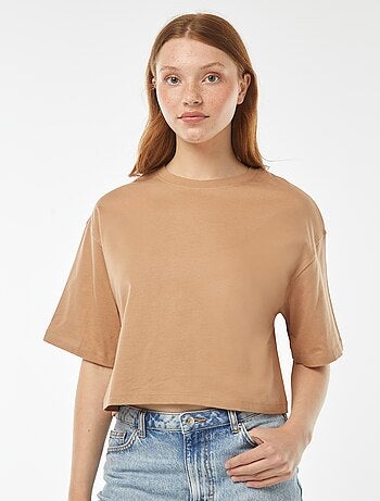 Camiseta lisa corta de manga corta