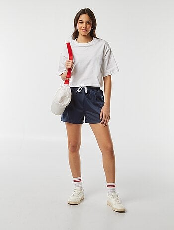 Camiseta lisa corta de manga corta