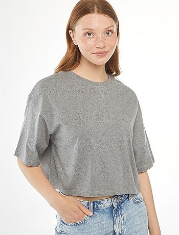 Camiseta lisa corta de manga corta