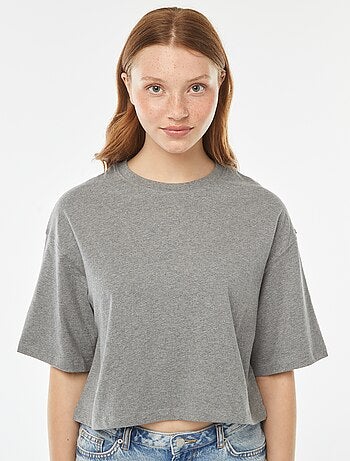 Camiseta lisa corta de manga corta