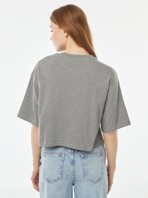 Camiseta lisa corta de manga corta - Kiabi