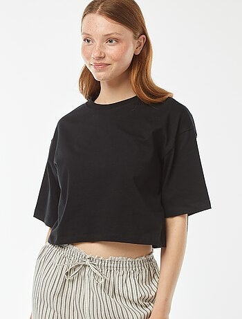 Camiseta lisa corta de manga corta