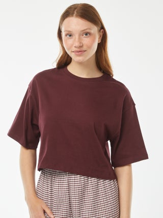 Camiseta lisa corta de manga corta