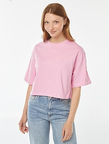 Camiseta lisa corta de manga corta