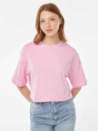 Camiseta lisa corta de manga corta