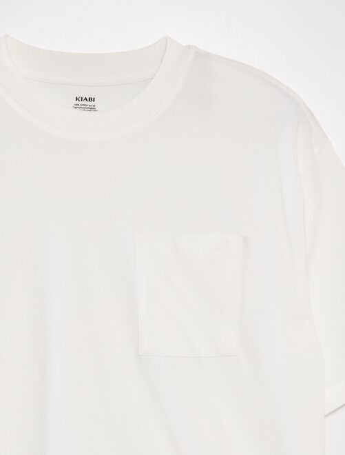 Camiseta lisa corte ancho - Kiabi