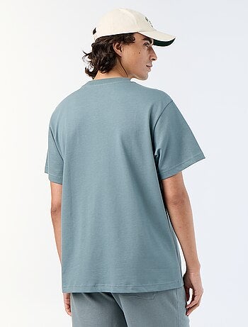 Camiseta lisa de corte cómodo / oversize de manga corta