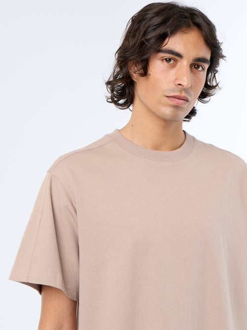 Camiseta lisa de corte cómodo / oversize de manga corta - Kiabi