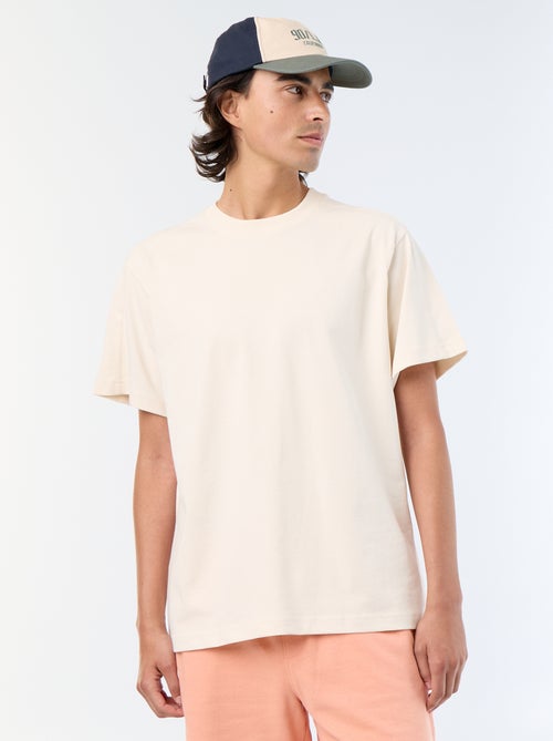 Camiseta lisa de corte cómodo / oversize de manga corta - Kiabi