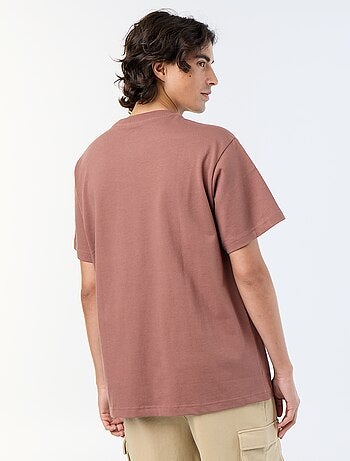 Camiseta lisa de corte cómodo / oversize de manga corta