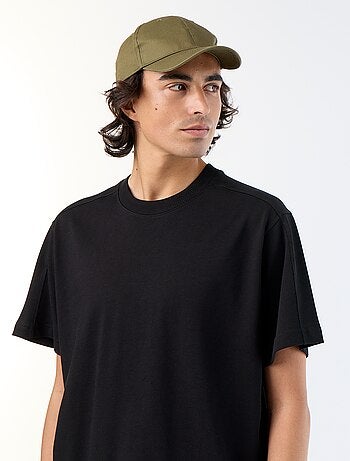 Camiseta lisa de corte cómodo / oversize de manga corta