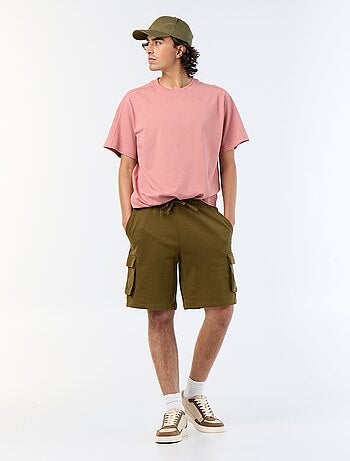 Camiseta lisa de corte cómodo / oversize de manga corta
