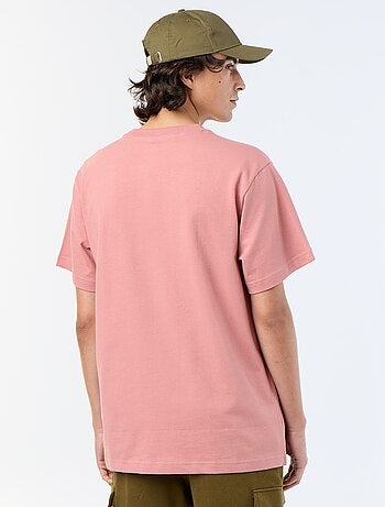 Camiseta lisa de corte cómodo / oversize de manga corta