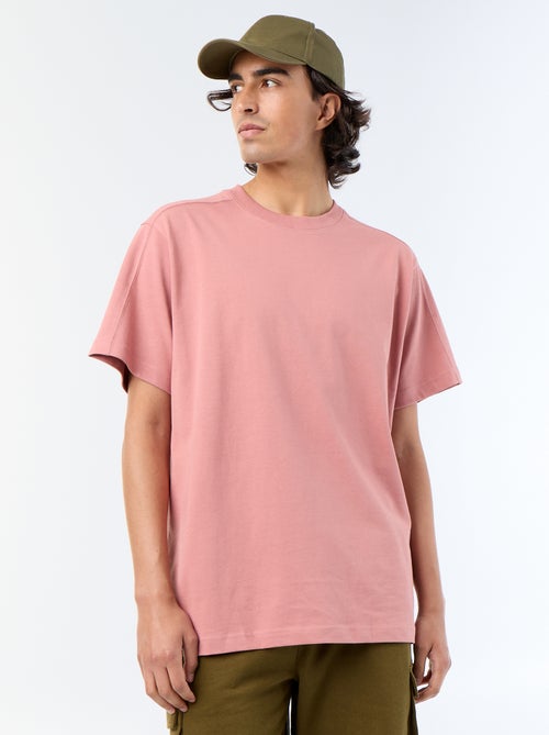 Camiseta lisa de corte cómodo / oversize de manga corta - Kiabi