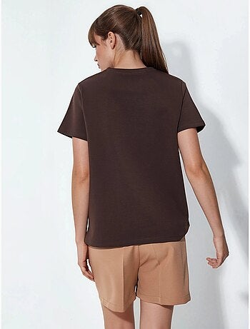 Camiseta lisa de cuello redondo busem