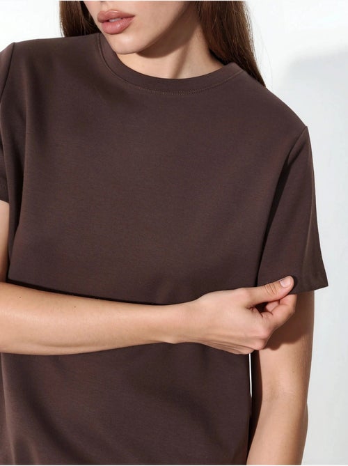 Camiseta lisa de cuello redondo busem - Kiabi