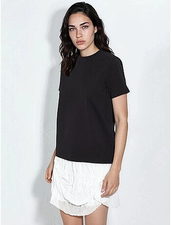 Camiseta lisa de cuello redondo busem