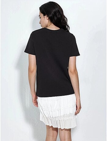 Camiseta lisa de cuello redondo busem