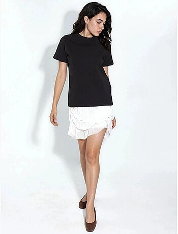 Camiseta lisa de cuello redondo busem