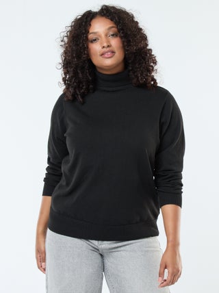 Camiseta lisa de cuello vuelto