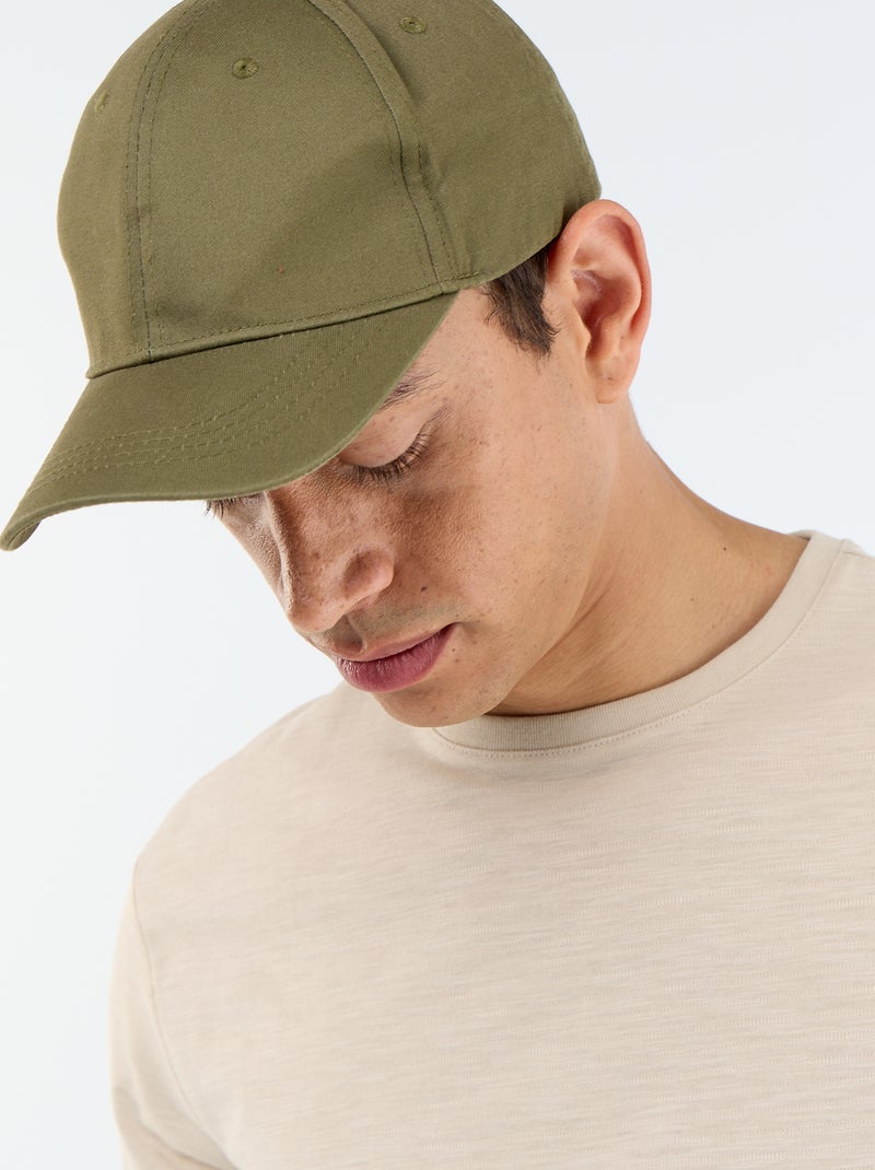 Camiseta lisa de manga corta Beige - Kiabi