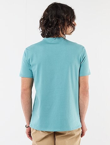 Camiseta lisa de manga corta con bordado