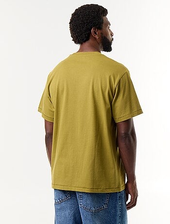 Camiseta lisa de manga corta de corte cómodo - Kiabi