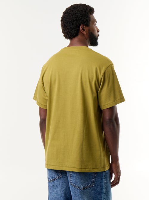 Camiseta lisa de manga corta de corte cómodo - Kiabi - Kiabi Camiseta lisa de manga corta de corte cómodo - Kiabi - Kiabi