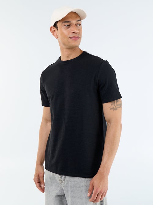 Camiseta lisa de manga corta - Kiabi Camiseta lisa de manga corta - Kiabi