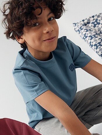 Camiseta lisa de manga corta para niño - Kiabi
