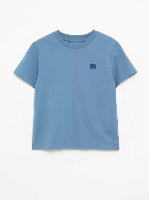 Camiseta lisa de manga corta para niño - Kiabi - Kiabi Camiseta lisa de manga corta para niño - Kiabi - Kiabi