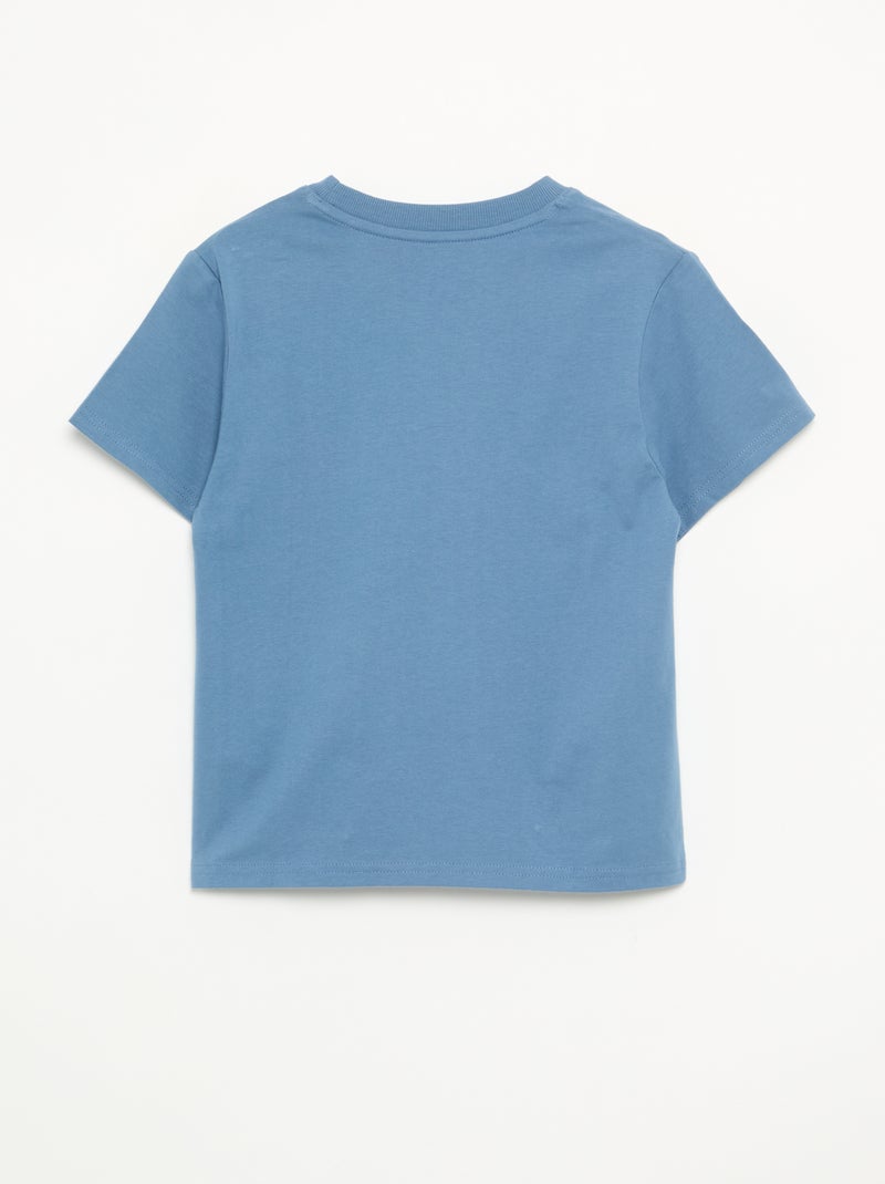 Camiseta lisa de manga corta para niño - Kiabi Azul - Kiabi