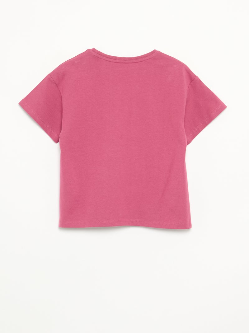 Camiseta lisa de manga corta para niño - Kiabi Rosa - Kiabi