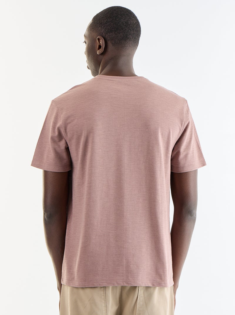 Camiseta lisa de manga corta Purpura - Kiabi