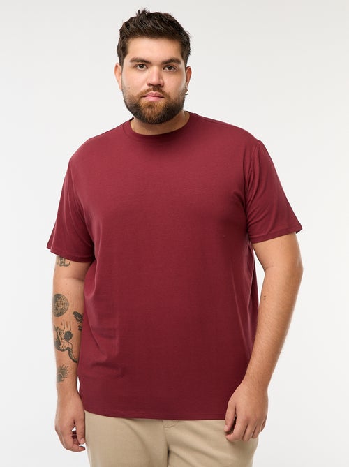 Camiseta lisa de manga corta - Kiabi