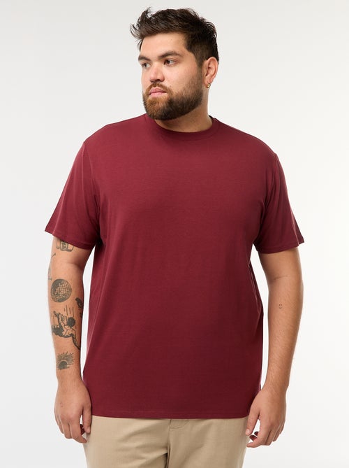 Camiseta lisa de manga corta - Kiabi