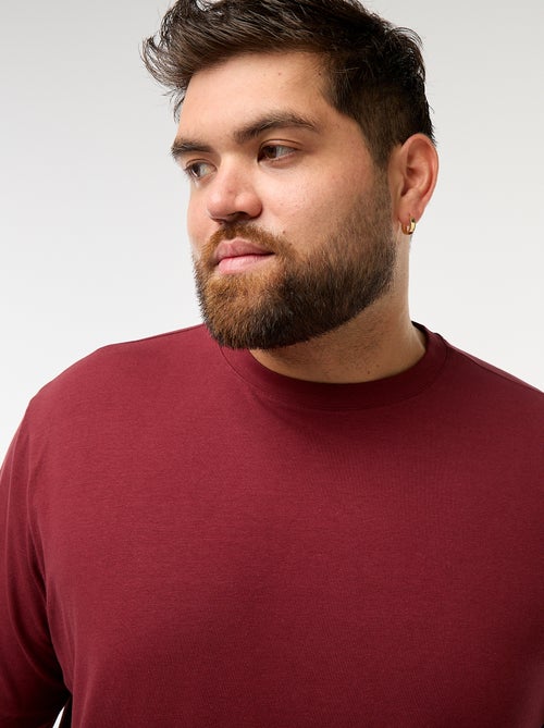 Camiseta lisa de manga corta - Kiabi