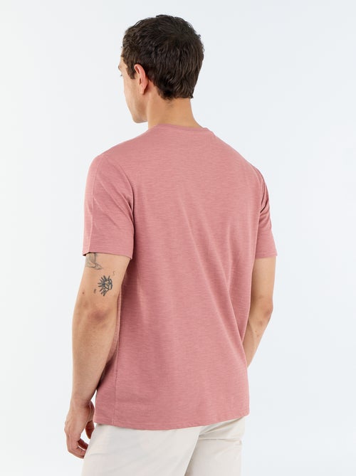 Camiseta lisa de manga corta - Kiabi Camiseta lisa de manga corta - Kiabi