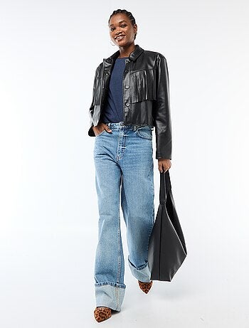 Camiseta lisa de manga corta y cuello redondo