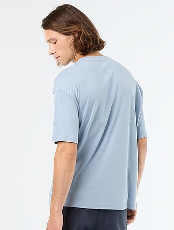 Camiseta lisa de manga corta y cuello redondo