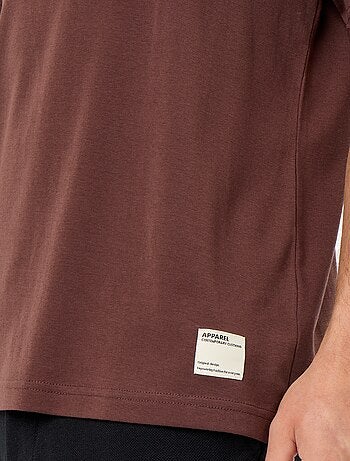 Camiseta lisa de manga corta y cuello redondo