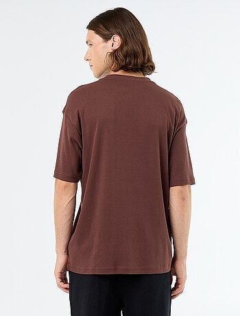 Camiseta lisa de manga corta y cuello redondo