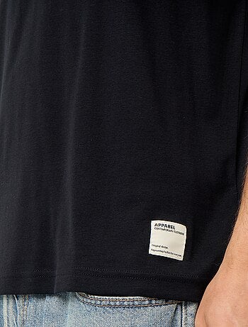 Camiseta lisa de manga corta y cuello redondo