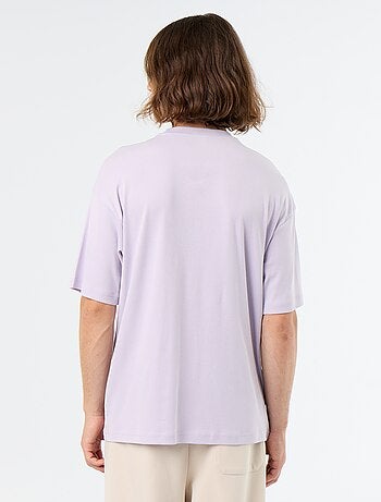 Camiseta lisa de manga corta y cuello redondo
